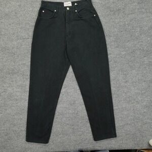 Vintage Basic Equipment Jeans Womens 10 28x30 Black High Rise Tapered Mom 90s